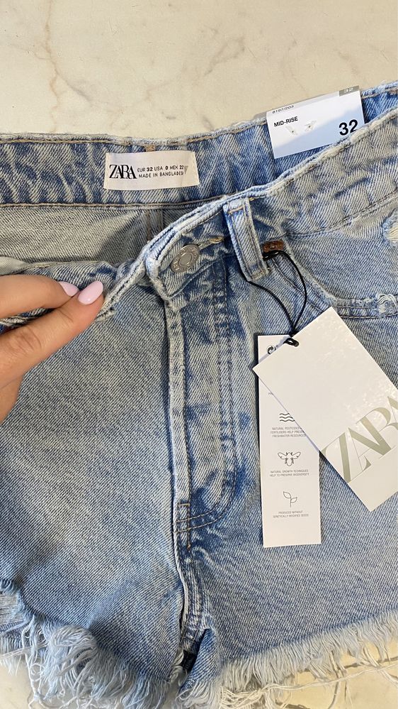 Рваные шорты Зара Zara 36