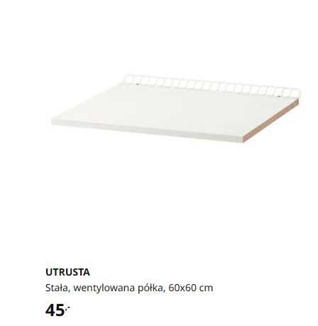 IKEA UTRUSTA, stała wentylowana półka, 60x60 cm