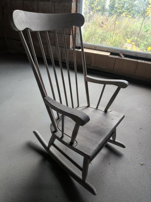 Krzesło, fotel bujany PRL