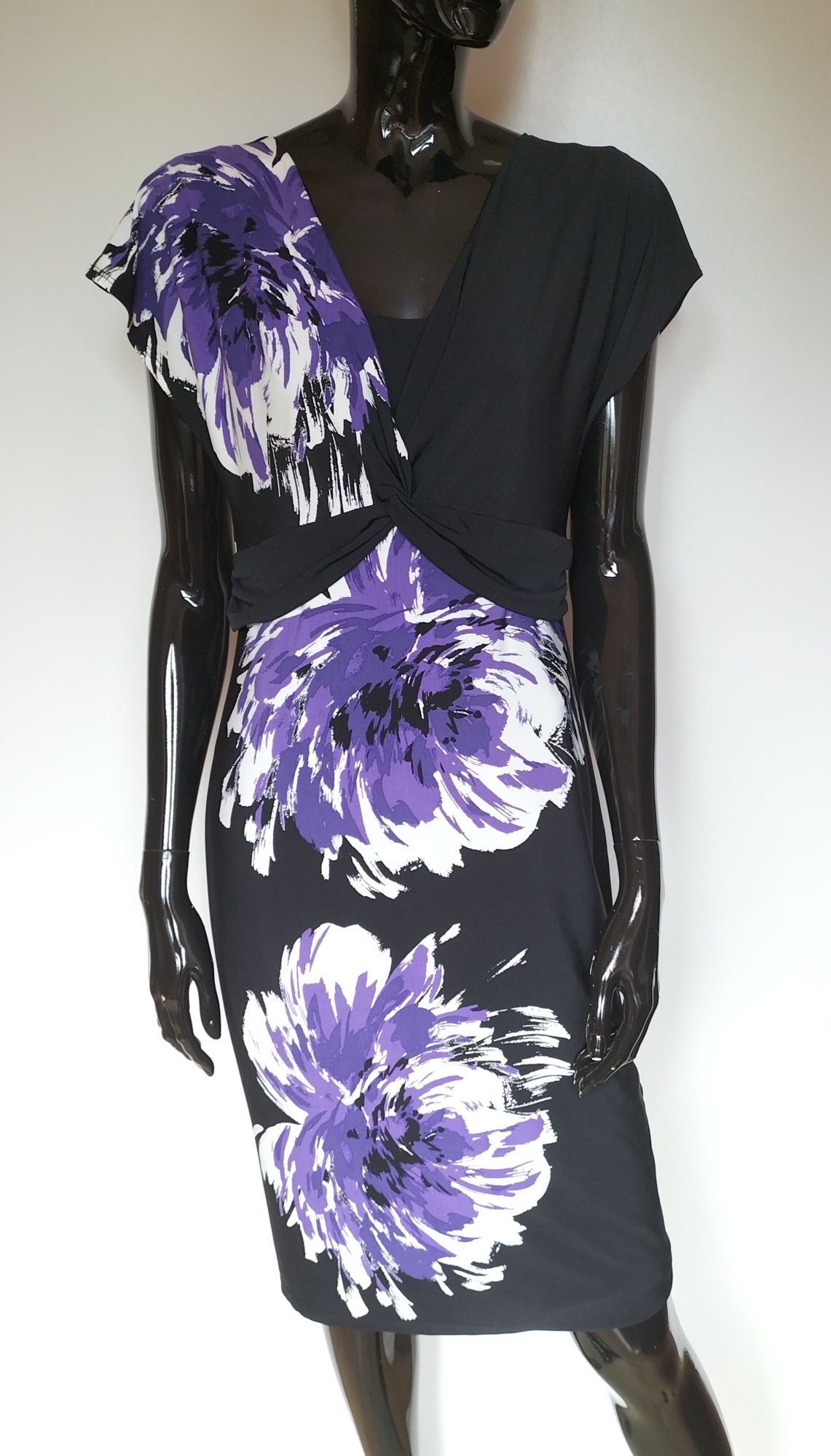 Dwuwarstwowa sukienka w kwiatowy print Precis