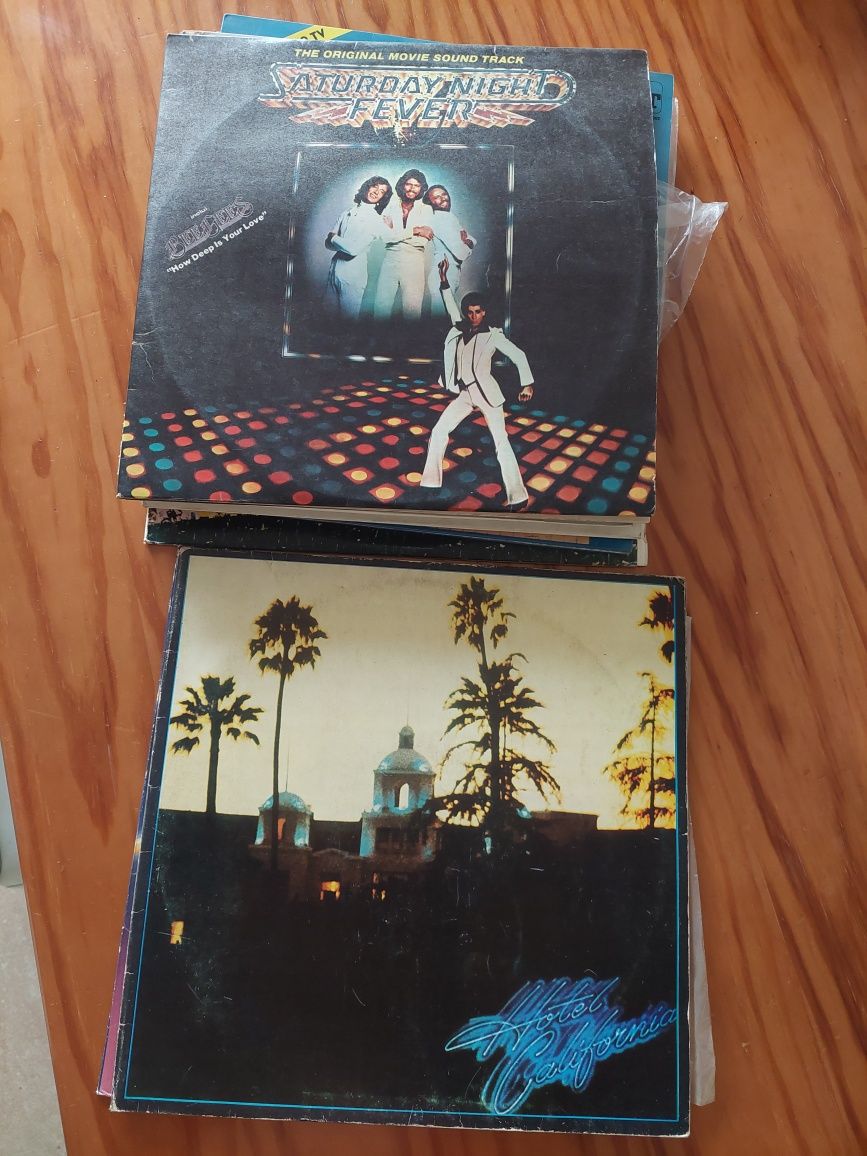 Discos de vinil gira discos