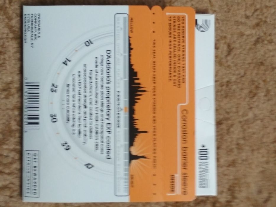 Струны для акустичної гітари D'Addario exp15  10-48