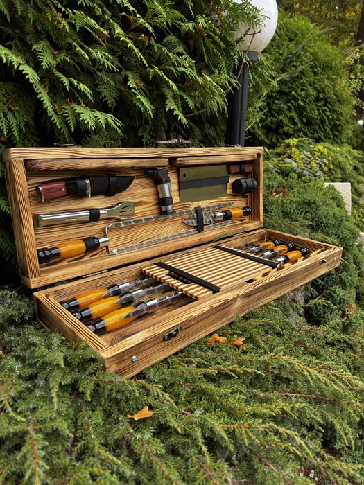 Подарункові набори для чоловіків, шампура у кейсі