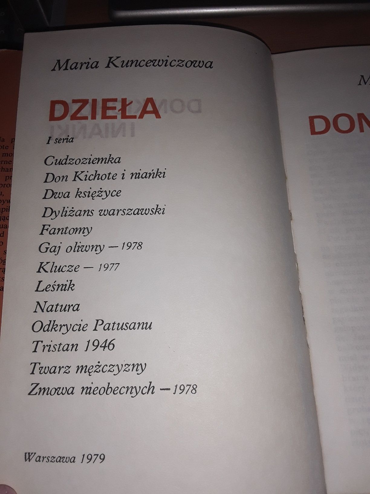 Don Kichote i niańki kuncewiczowa seria dzieła