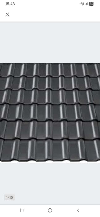 Dachowka ceramiczna Brass Rubin V9 antracyt matowa