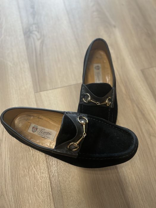 Vintage buty loafersy mokasyny Gucci z lat 80s 90s