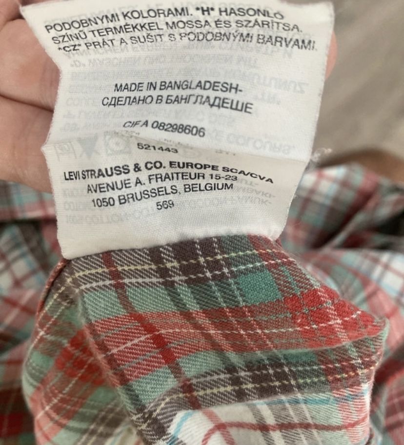 Camisa aos quadrados da Levi’s