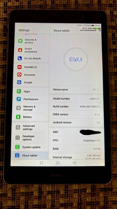 Планшет Huawei MediaPad T3 8" LTE