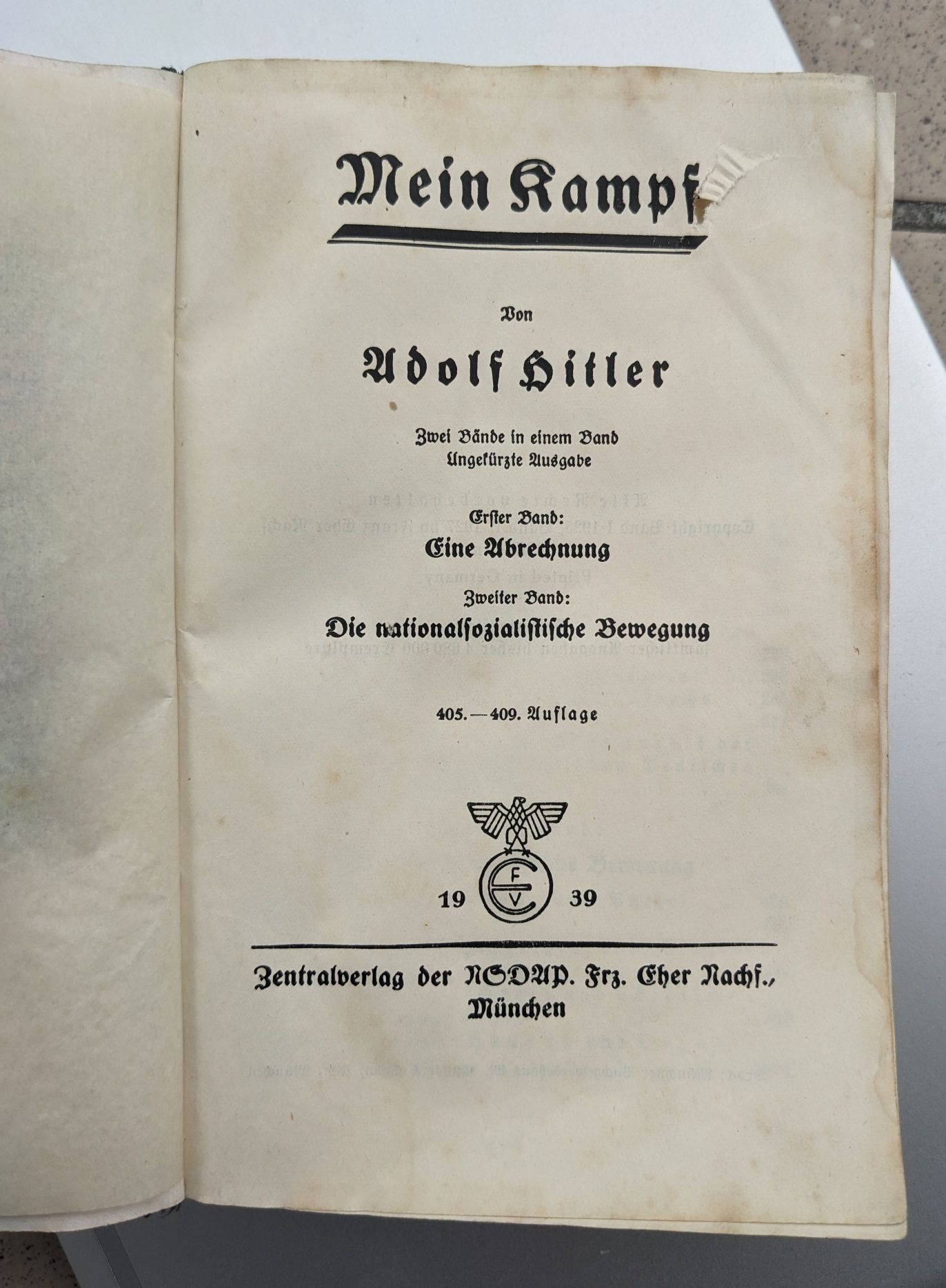 Mein Kampf oryginał 1939 rok