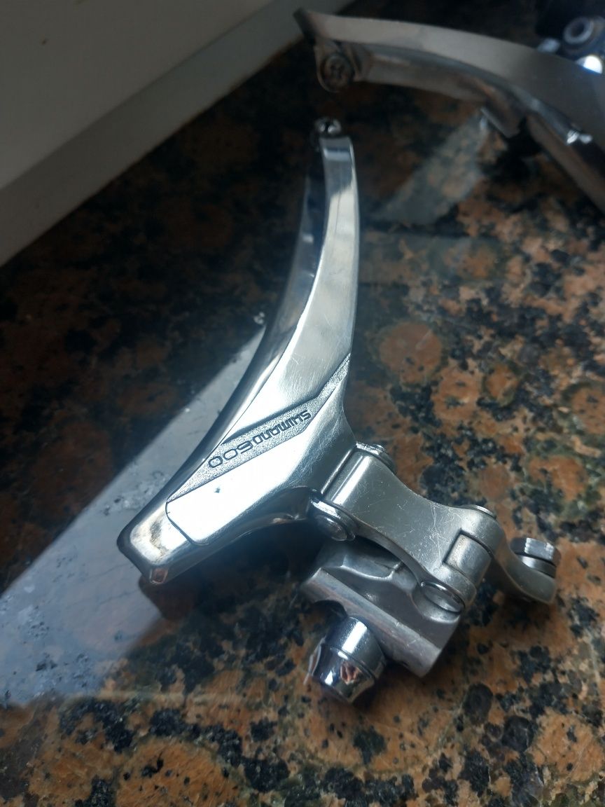 Przerzutka szosowa retro przednia na hak, Shimano 600