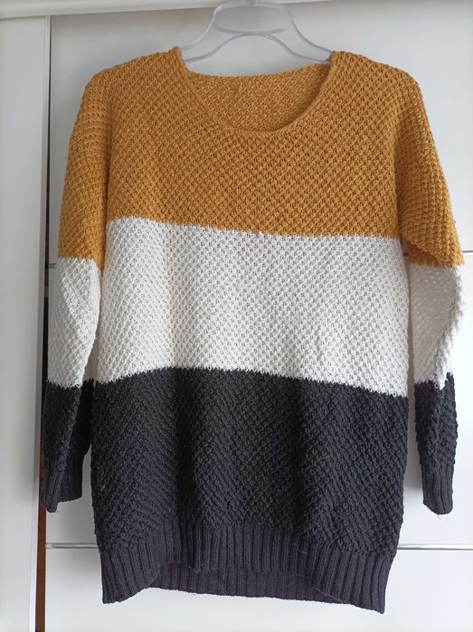 Sweter 3 kolorowy damski