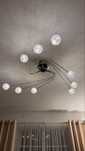 Lampa + kinkiet srebrne kule