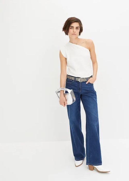 B.P.C śmietanowy top asymetryczny r.40/42