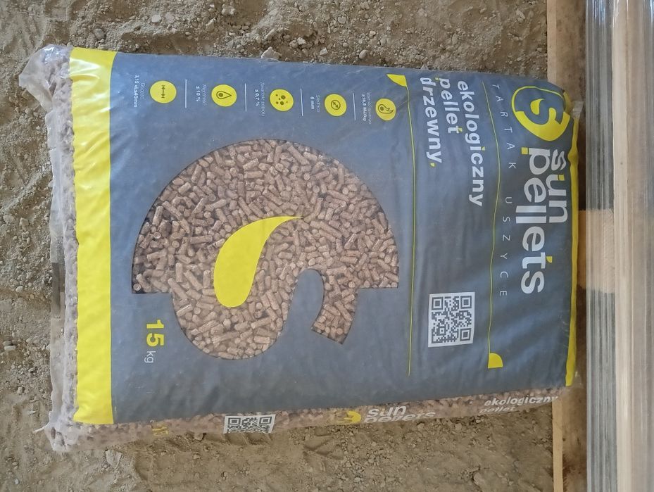 Pellet drzewny A1, 6mm,15 kg.worek.