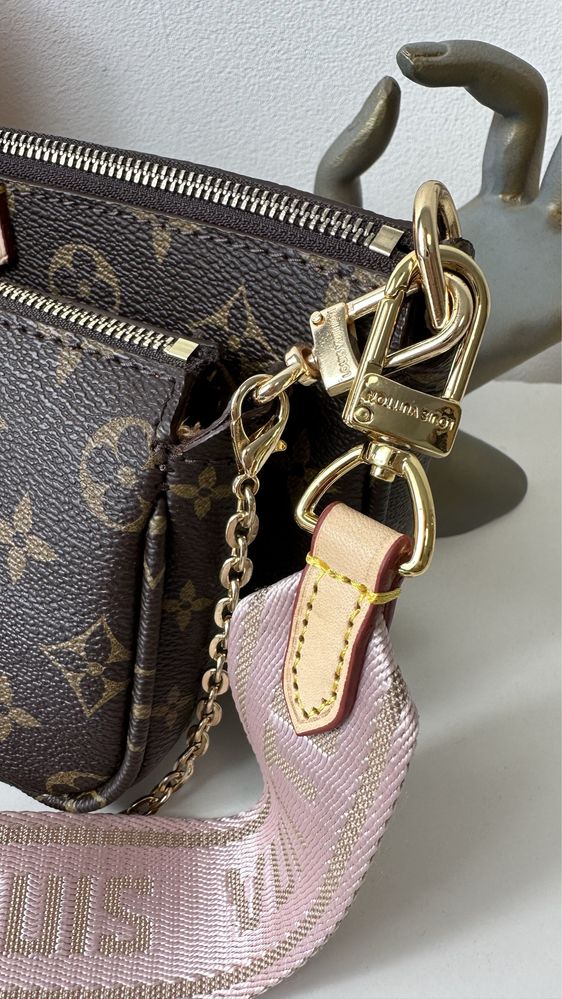 Luksusowa torebka skórzana Louis Vuitton monogram Multi Pochette skora