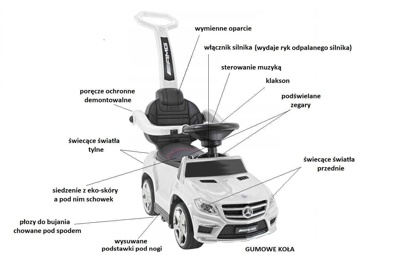 Jeździk Mercedes GL63 5w1 Pchacz Bujak Chodzik Samochodzik