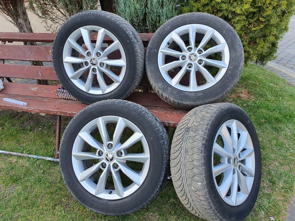Komplet kół koła do skody octavia vw 5x112 felgi 16" oryginalne