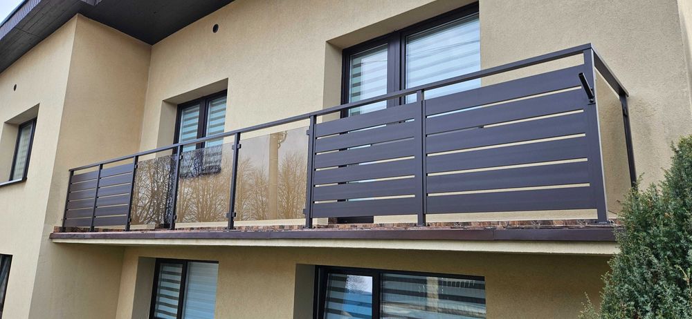 BALUSTRADA ALUMINIOWA, malowana proszkowo, tarasy, balkon, Śląskie