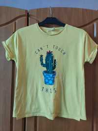 Bluzka koszulka t-shirt Zara 152 kaktus 11-12lat perełki
