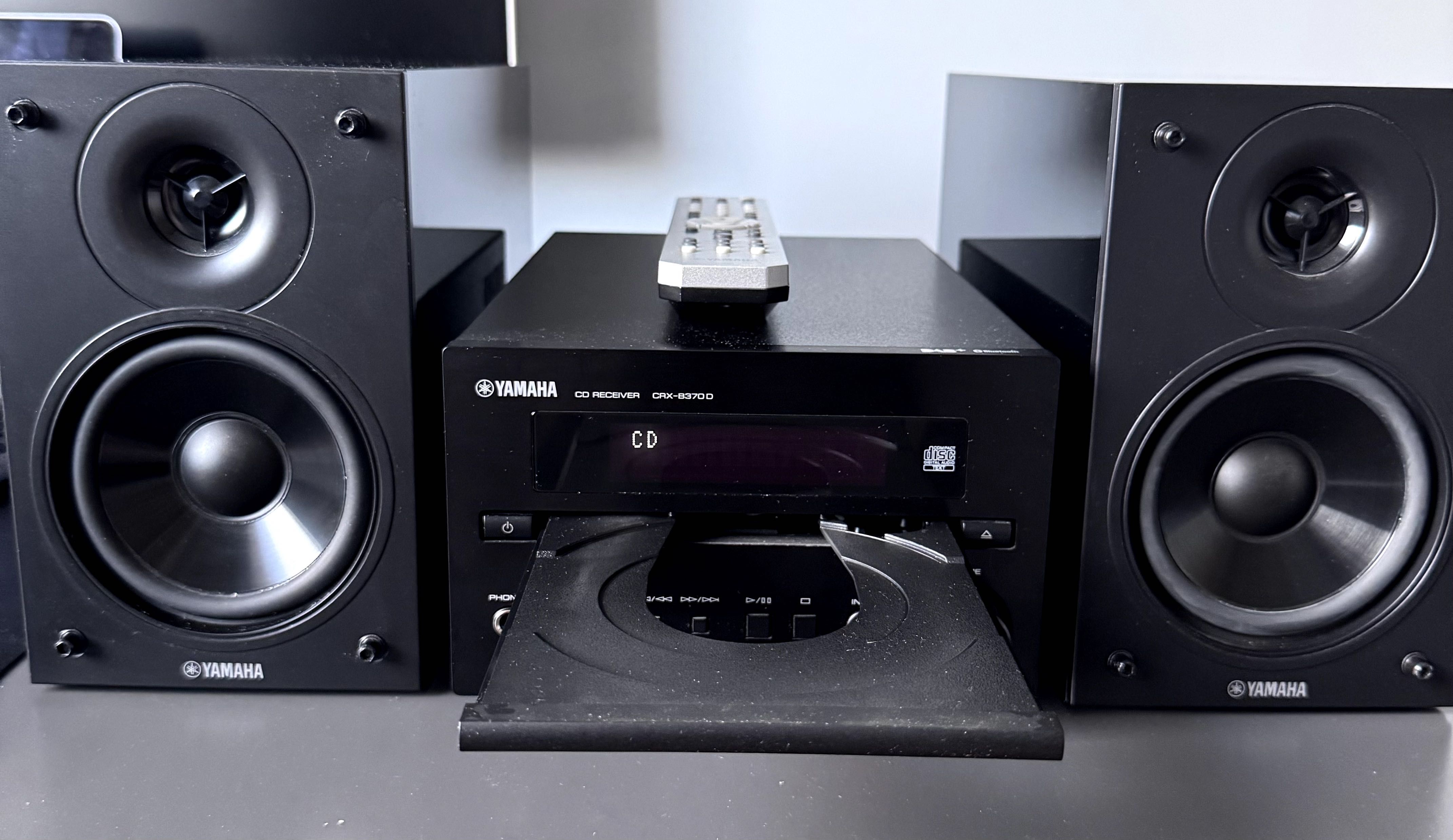 Mini wieża Yamaha CRX‑B370D Pianocraft + kolumny NS‑BP112 Piano Black