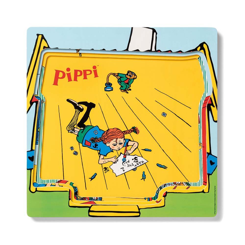 Drewniana układanka puzzle warstwowe Pippi Langstrumpf zabawka