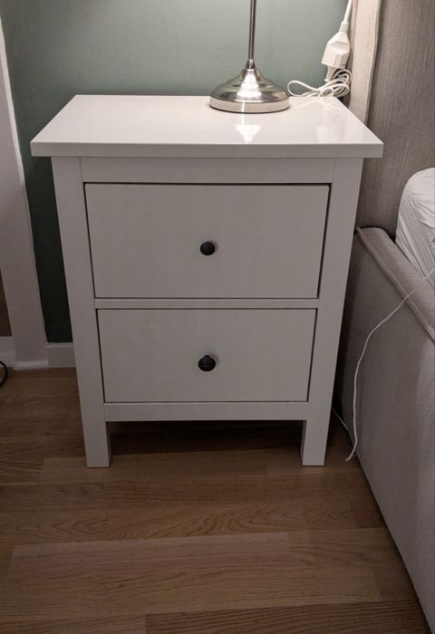 Szafka nocna komoda IKEA Hemnes biala 2 szuflady