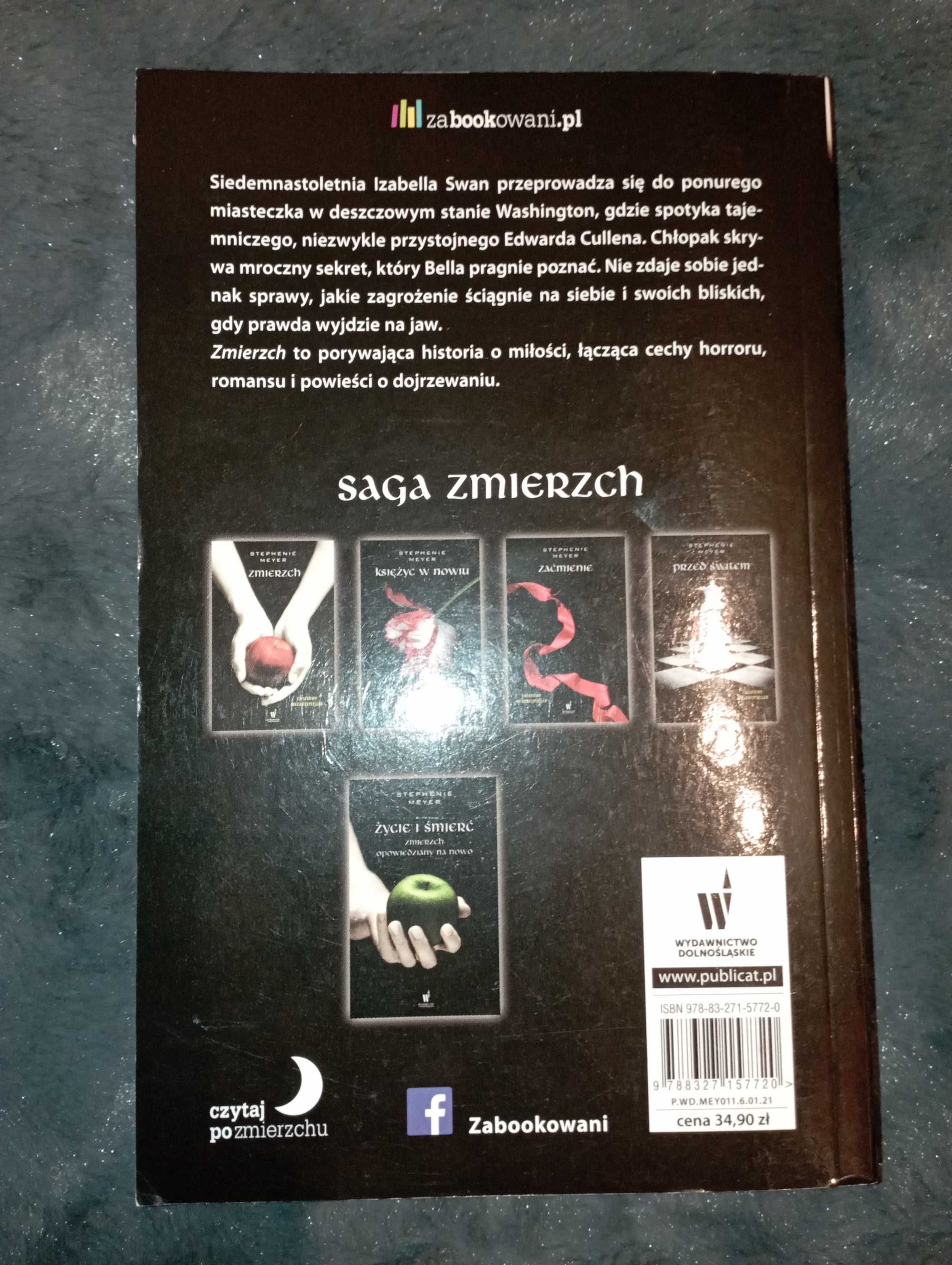 Książka "Zmierzch" Stephenie Meyer