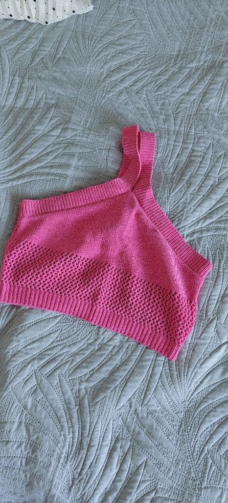 Różowy crop top Zara roz S
