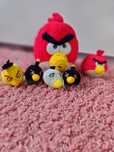 Angry bird wsciekke ptaki 6 sztuk  czerwone czarne i bialy żółty masko