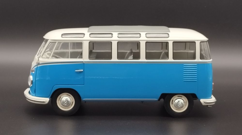 1:18 Solido Volkswagen VW T1 Samba BUS 1962 Blue/White 1:18