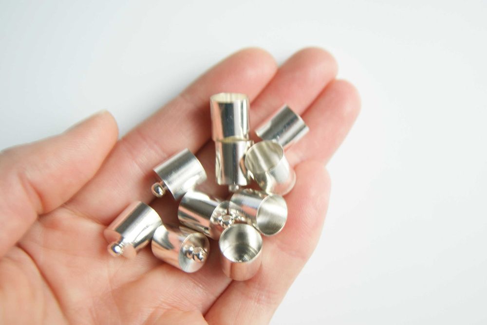 Końcówki do wklejania, śr. 10 mm, półfabrykaty do biżuterii