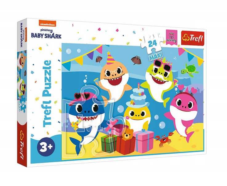 Trefl Puzzle 24 Maxi - Wesołe Baby Shark 3+