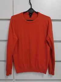 Sweter męski rdzawy pomarańczowy rozmiar S H&M