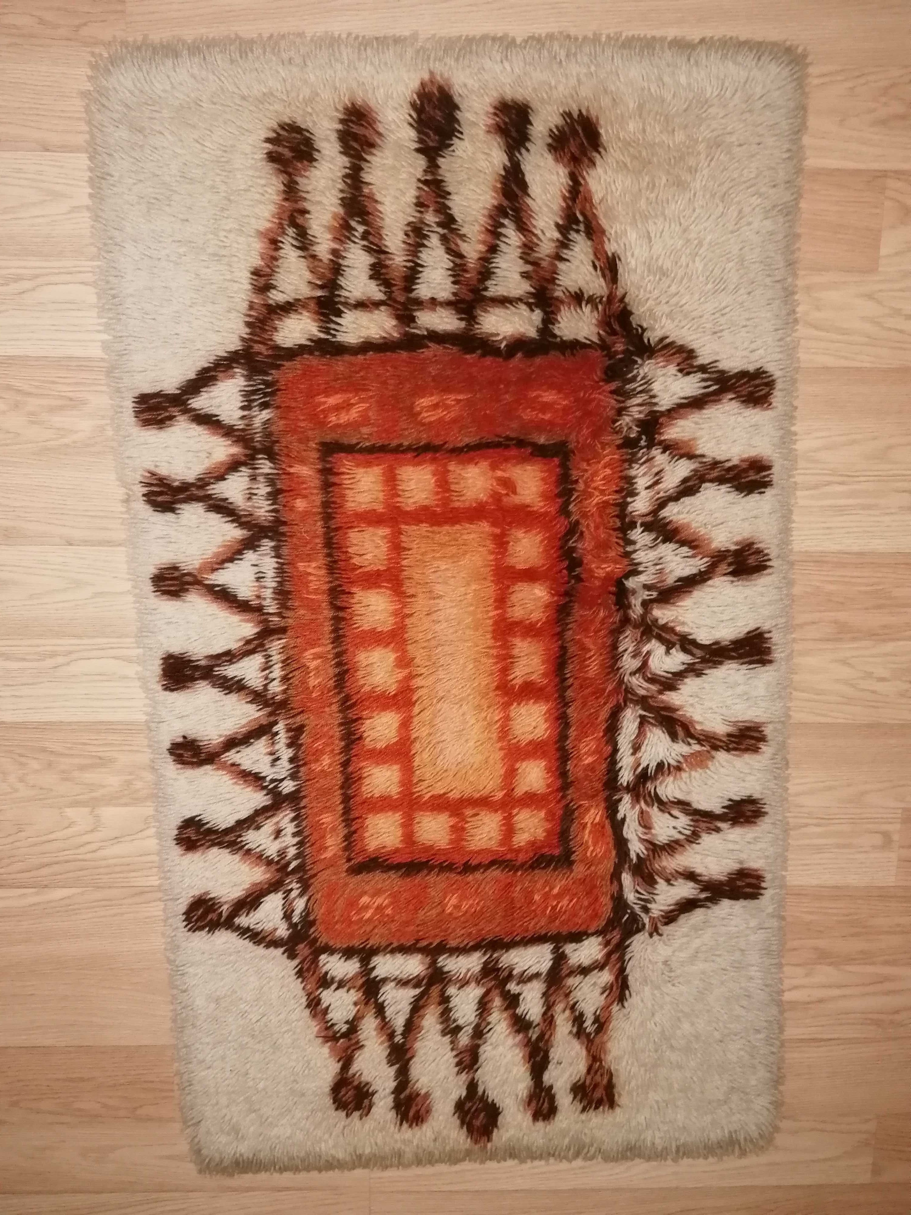 Piękny kilim - dywan długi włos lata 60/70  Vintage