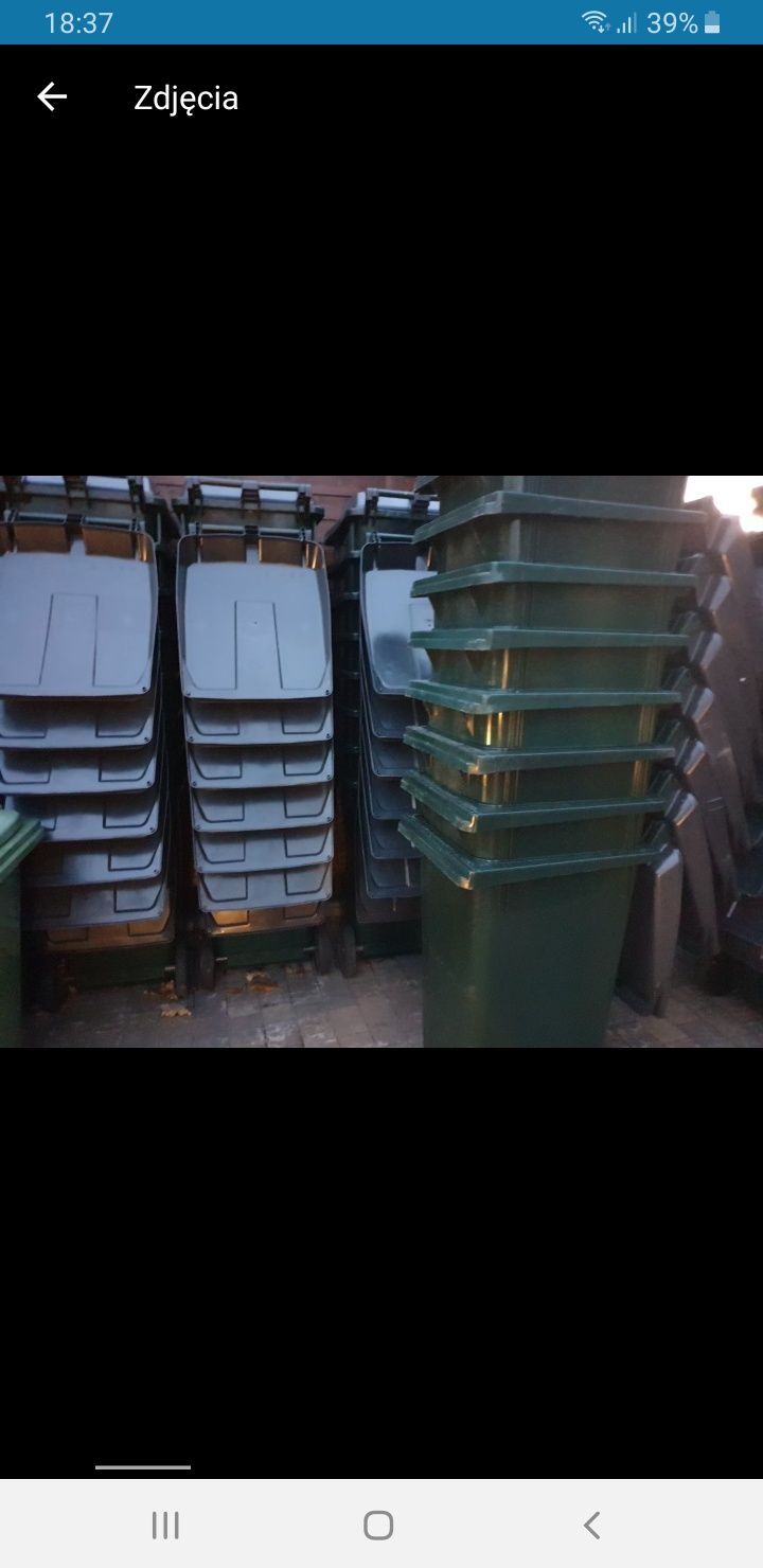 Niemieckie Pojemniki kosze kubły kontener na śmieci 120 240 dowóz