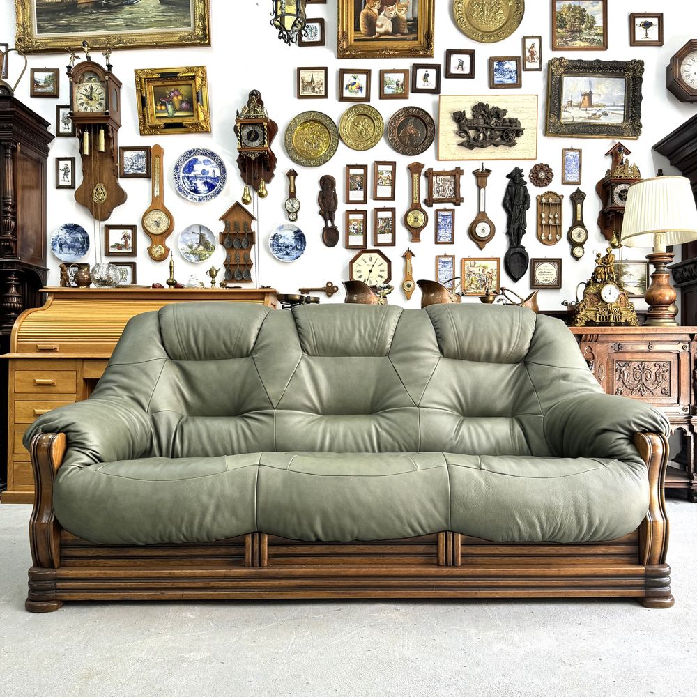 НОВЫЙ Кожаный комплект 3-1-1 шкіряний диван Мебель из Голландии