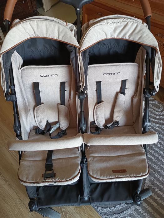 Wózek bliźniaczy podwójny domino easy go