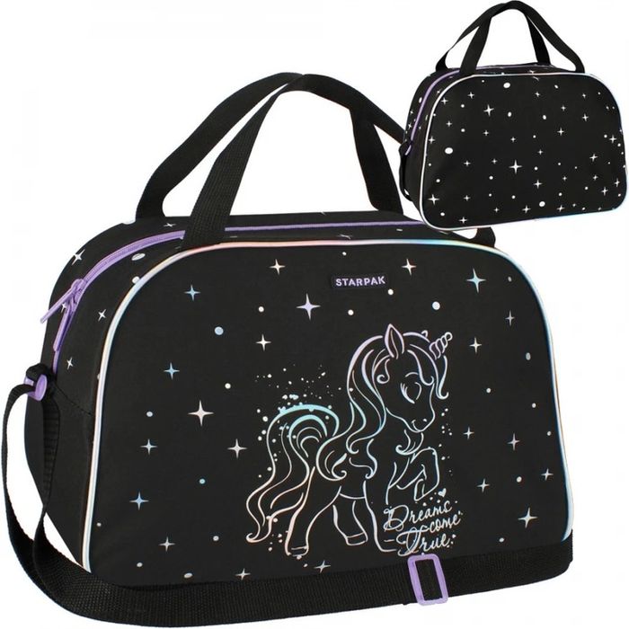 Torba Sportowa Szkolna Na Basen Wf Unicorn Holo Jednorożec Dla Dziewcz