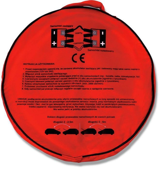 Mocne Przewody Kable ROZRUCHOWE 600A 4M 12/24V [3052]