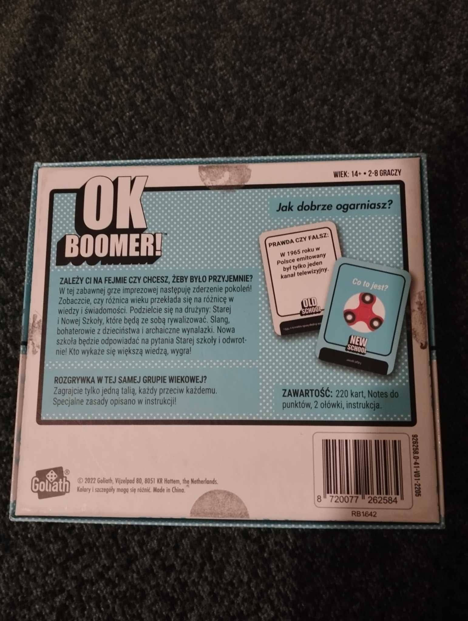 Gra planszowa "ok, boomer" nieużywane