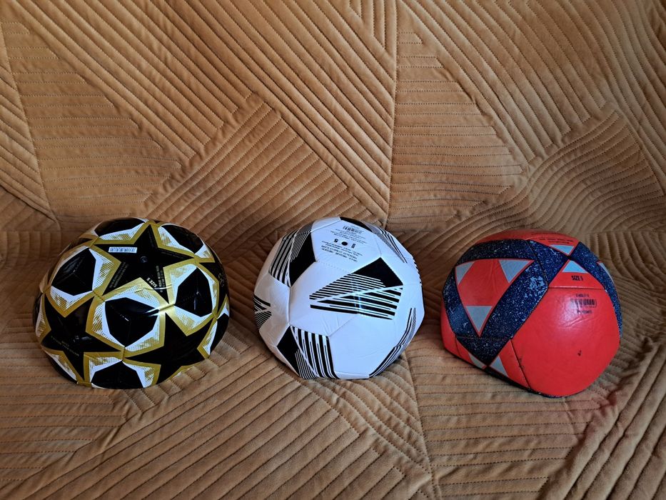 Piłki adidas. Dwie nowe i używana