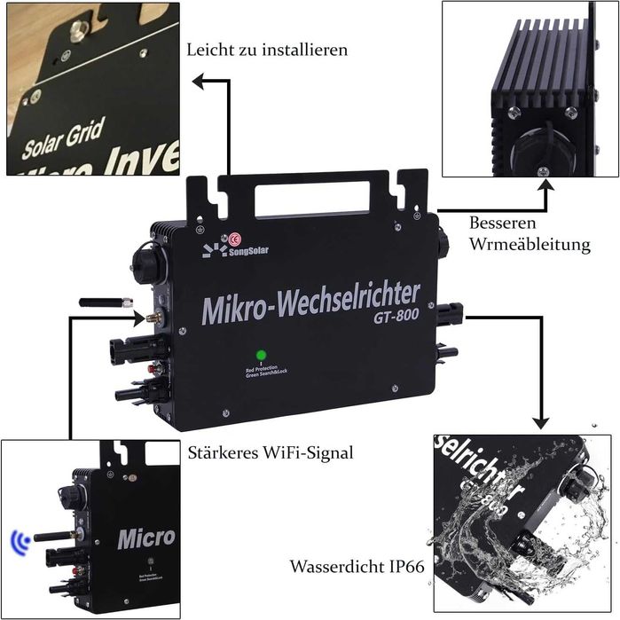 Mikroinwerter Fotowoltaika 800W IP66