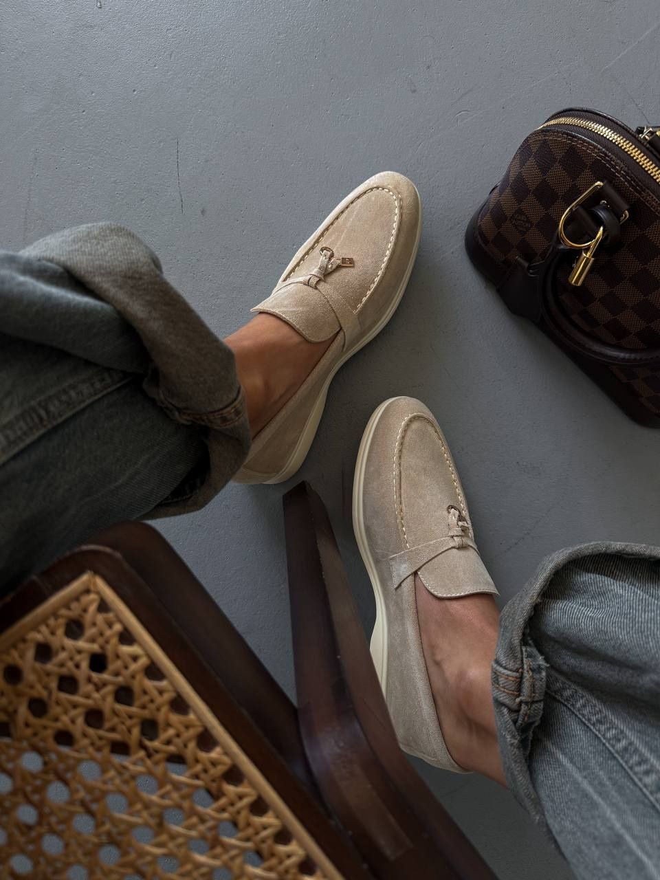 р36-42 Лофери Loro Piana Loafers Beige