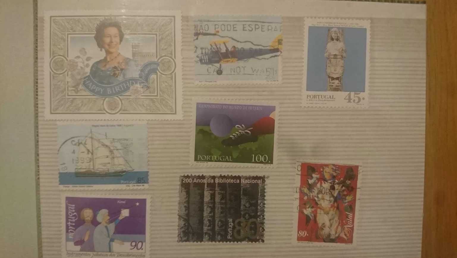 Coleção de setenta e um selos antigos - dos anos 90 e inicios de 2000.