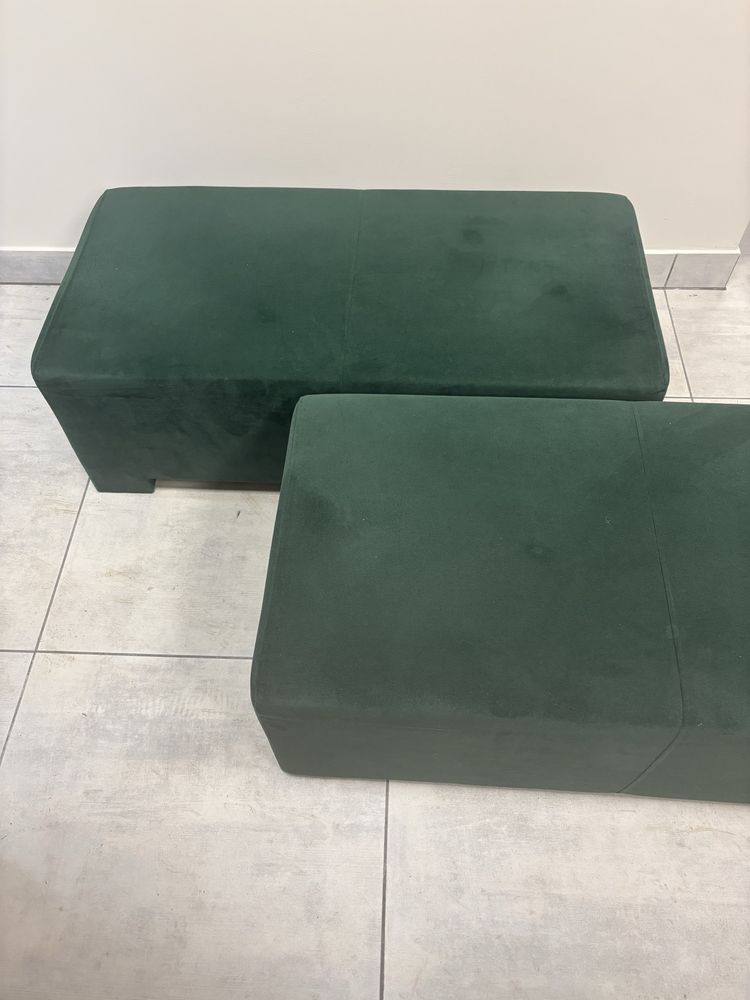 Pufy kolor butelkowa zielen