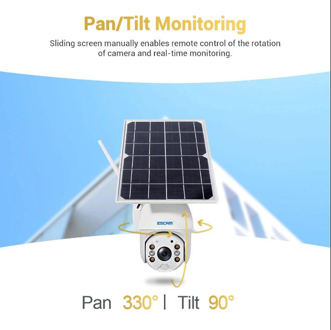 Câmara IP Vigilância • 1080P • 360º • WI-FI • Sem Fios • Solar+Bateria