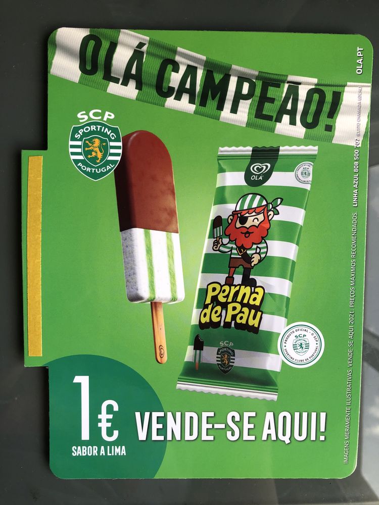 Destaque do gelado Olá - Perna de pau “Sporting Clube de Portugal”