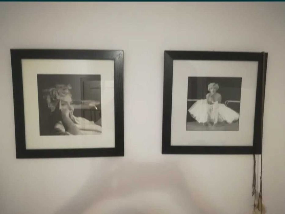 Dwa duże obrazy w drewnianej ramie Marylin Monroe