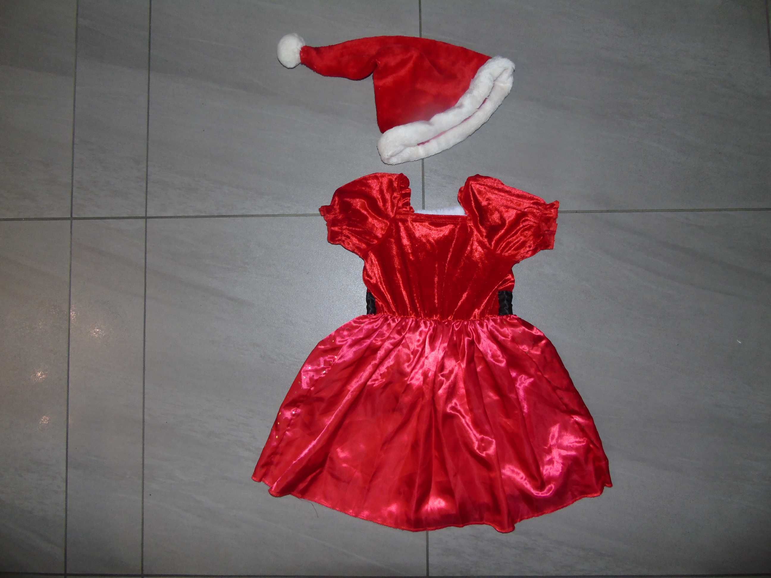 strój sukienka Mikołaj 3-4 lata