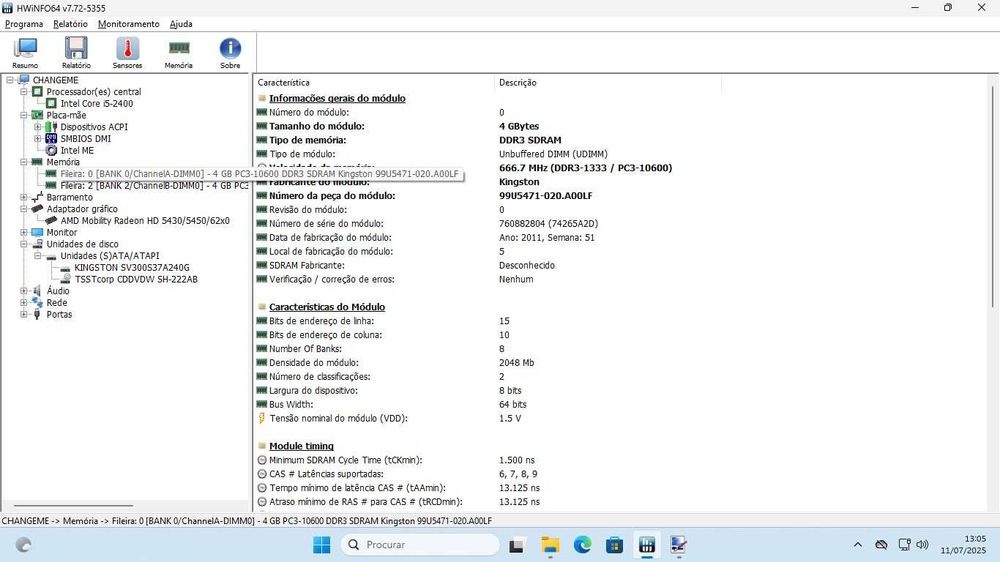 Computador DI i5 com SSD e Windows 11 PRO